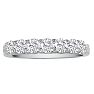 1 Carat Diamond Wedding Band In 14 Karat White Gold Image-1