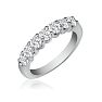 1 Carat Diamond Wedding Band In 14 Karat White Gold Image-2