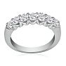 1 Carat Diamond Wedding Band In 14 Karat White Gold Image-3