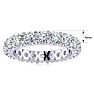 3 Carat Round Moissanite Eternity Ring In Platinum, Ring Size 5 Image-4