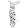 Diamond Drop Earrings: 1/4 Carat Diamond Feather Cuff Earrings In White Gold Overlay.  Sells Out Immediately! Image-7
