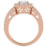 2 1/2 Carat Halo Diamond Engagement Ring In 14 Karat Rose Gold Image-3