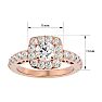2 1/2 Carat Halo Diamond Engagement Ring In 14 Karat Rose Gold Image-5
