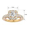 2 1/2 Carat Halo Diamond Engagement Ring In 14 Karat Yellow Gold Image-5