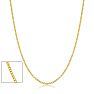 24 Inch 1MM Cable Chain In Yellow Gold Over Sterling Silver Image-1