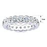 2 1/4 Carat Round Moissanite Bezel Set Eternity Ring In Platinum, Ring Size 4.5 Image-4