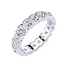 2.70 Carat Round Diamond Bezel Set Eternity Ring In 14 Karat White Gold, Ring Size 7 Image-2