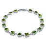Peridot Jewelry: 7.45ct Peridot Bracelet in Sterling Silver | Silver Jewelry Image-1