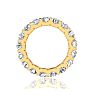 4 Carat Round Diamond Eternity Ring In 14 Karat Yellow Gold, Ring Size 9.5 Image-3