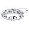 4 Carat Round Diamond Eternity Ring In 14 Karat White Gold, Ring Size 7 Image-4