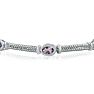 Amethyst Gemstone Jewelry: 2.25ct Rope Style Amethyst Gemstone Bracelet in Sterling Silver | Silver Jewelry Image-2
