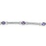 Amethyst Gemstone Jewelry: 2.25ct Rope Style Amethyst Gemstone Bracelet in Sterling Silver | Silver Jewelry Image-3