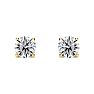 1/3 Carat Colorless Diamond Stud Earrings In Yellow Gold. New Item, Amazing Price! Image-2
