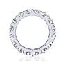 5 Carat Round Diamond Eternity Ring In 14 Karat White Gold, Ring Size 9.5 Image-3
