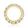 5 Carat Round Diamond Eternity Ring In 14 Karat Yellow Gold, Ring Size 7.5 Image-3