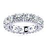 5 Carat Round Diamond Eternity Ring In Platinum, Ring Size 6.5 Image-1