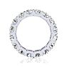 5 Carat Round Diamond Eternity Ring In 14 Karat White Gold, Ring Size 5 Image-3