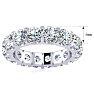 5 Carat Round Diamond Eternity Ring In 14 Karat White Gold, Ring Size 5 Image-4