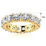 5 Carat Round Diamond Eternity Ring In 14 Karat Yellow Gold, Ring Size 6.5 Image-4