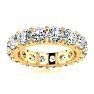 5 Carat Round Diamond Eternity Ring In 14 Karat Yellow Gold, Ring Size 9.5 Image-1