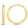 10MM Endless Hoop Earrings In 14 Karat Yellow Gold Over Sterling Silver Image-1