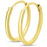10MM Endless Hoop Earrings In 14 Karat Yellow Gold Over Sterling Silver Image-2