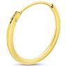 10MM Endless Hoop Earrings In 14 Karat Yellow Gold Over Sterling Silver Image-4
