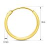 10MM Endless Hoop Earrings In 14 Karat Yellow Gold Over Sterling Silver Image-5