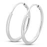 16MM Endless Hoop Earrings In Sterling Silver Image-2