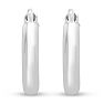 12x2.25MM Endless Hoop Earrings In Sterling Silver Image-4