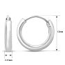 12x2.25MM Endless Hoop Earrings In Sterling Silver Image-5