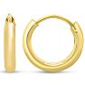 12x2.25MM Endless Hoop Earrings In 14 Karat Yellow Gold Over Sterling Silver Image-1