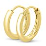12x2.25MM Endless Hoop Earrings In 14 Karat Yellow Gold Over Sterling Silver Image-2
