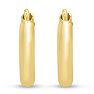 12x2.25MM Endless Hoop Earrings In 14 Karat Yellow Gold Over Sterling Silver Image-3