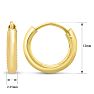 12x2.25MM Endless Hoop Earrings In 14 Karat Yellow Gold Over Sterling Silver Image-5