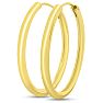 28x2.25MM Endless Hoop Earrings In 14 Karat Yellow Gold Over Sterling Silver Image-2