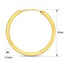 28x2.25MM Endless Hoop Earrings In 14 Karat Yellow Gold Over Sterling Silver Image-5
