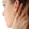 28x2.25MM Endless Hoop Earrings In 14 Karat Yellow Gold Over Sterling Silver Image-6