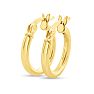 14MM Classic Hoop Earrings In 14 Karat Yellow Gold Over Sterling Silver Image-2