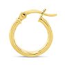 14MM Classic Hoop Earrings In 14 Karat Yellow Gold Over Sterling Silver Image-3