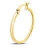 25MM Classic Hoop Earrings In 14 Karat Yellow Gold Over Sterling Silver.  Perfect 1 Inch Size For Every Day! Image-4