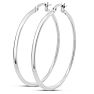 40MM Classic Hoop Earrings In Sterling Silver Image-2