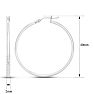 40MM Classic Hoop Earrings In Sterling Silver Image-5