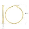 40MM Classic Hoop Earrings In 14 Karat Yellow Gold Over Sterling Silver Image-5