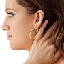 40MM Classic Hoop Earrings In 14 Karat Yellow Gold Over Sterling Silver Image-6