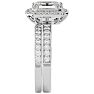 2 1/2 Carat Emerald Cut Diamond Bridal Set In 14 Karat White Gold Image-4