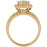 2 1/2 Carat Emerald Cut Diamond Bridal Set In 14 Karat Yellow Gold Image-3