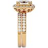 2 1/2 Carat Emerald Cut Diamond Bridal Set In 14 Karat Yellow Gold Image-4