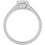 2 Carat Emerald Cut Diamond Engagement Ring In 14 Karat White Gold Image-3