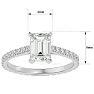 2 Carat Emerald Cut Diamond Engagement Ring In 14 Karat White Gold Image-5
